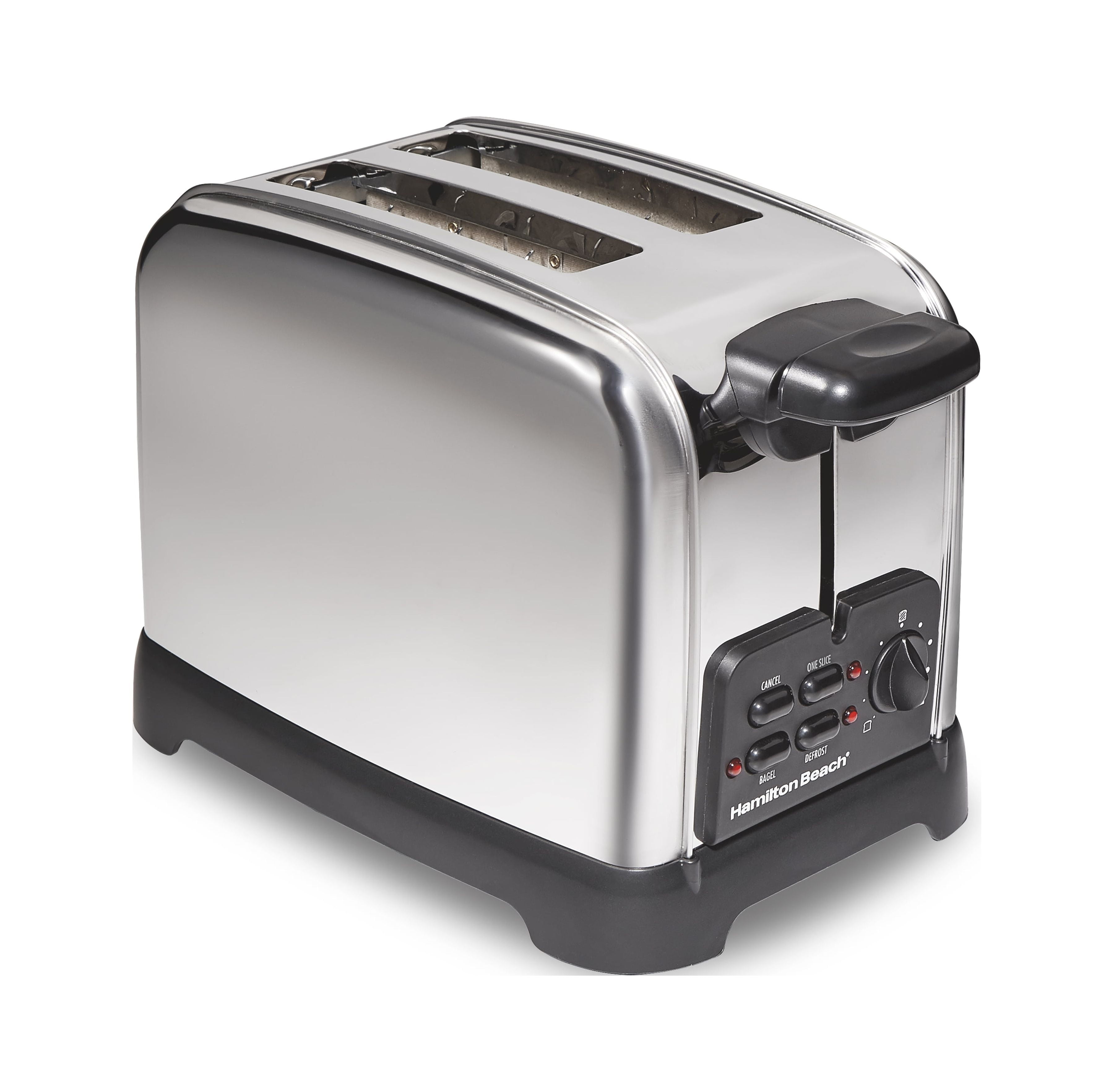 Picture of Hamilton Beach 6047935 7.63 x 6.89 x 11.1 in. Stainless Steel 2 Slot Toaster&#44; Black & Silver