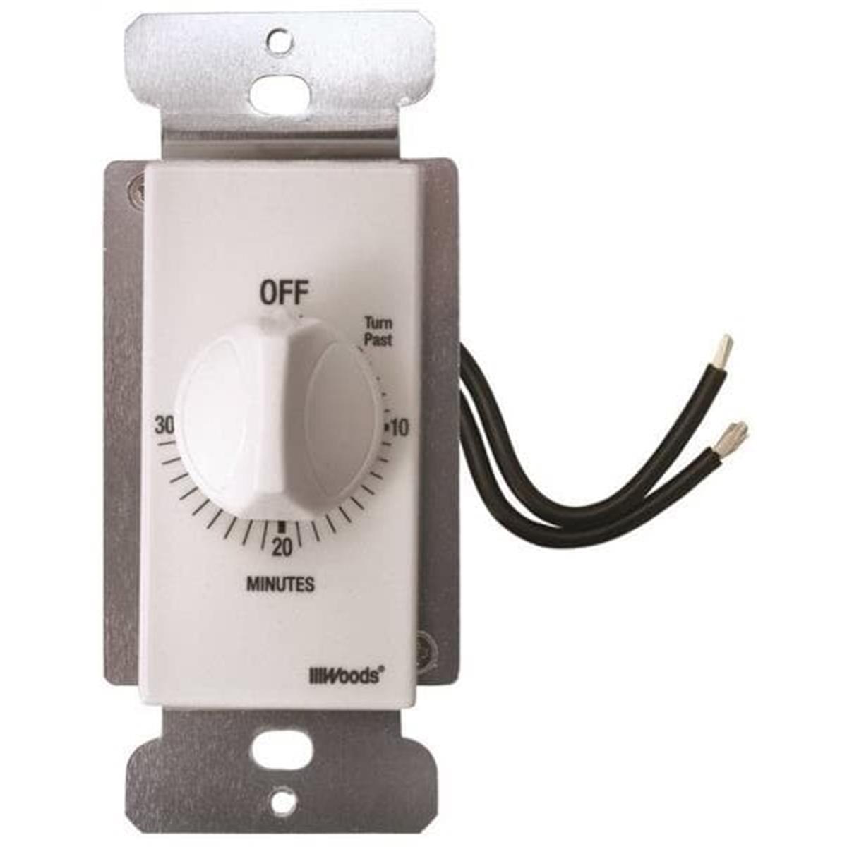 In-Wall 30 Minute Spring Wound Timer, White