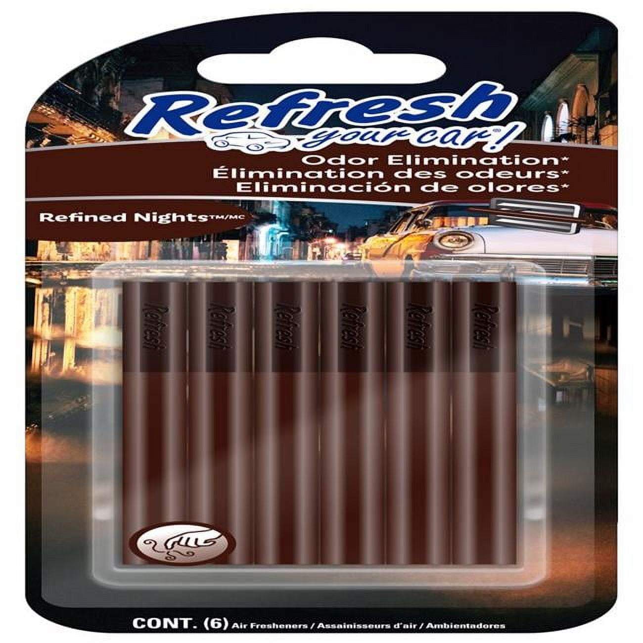 Refined Nights Scent Car Vent Clip Solid - 6 Piece
