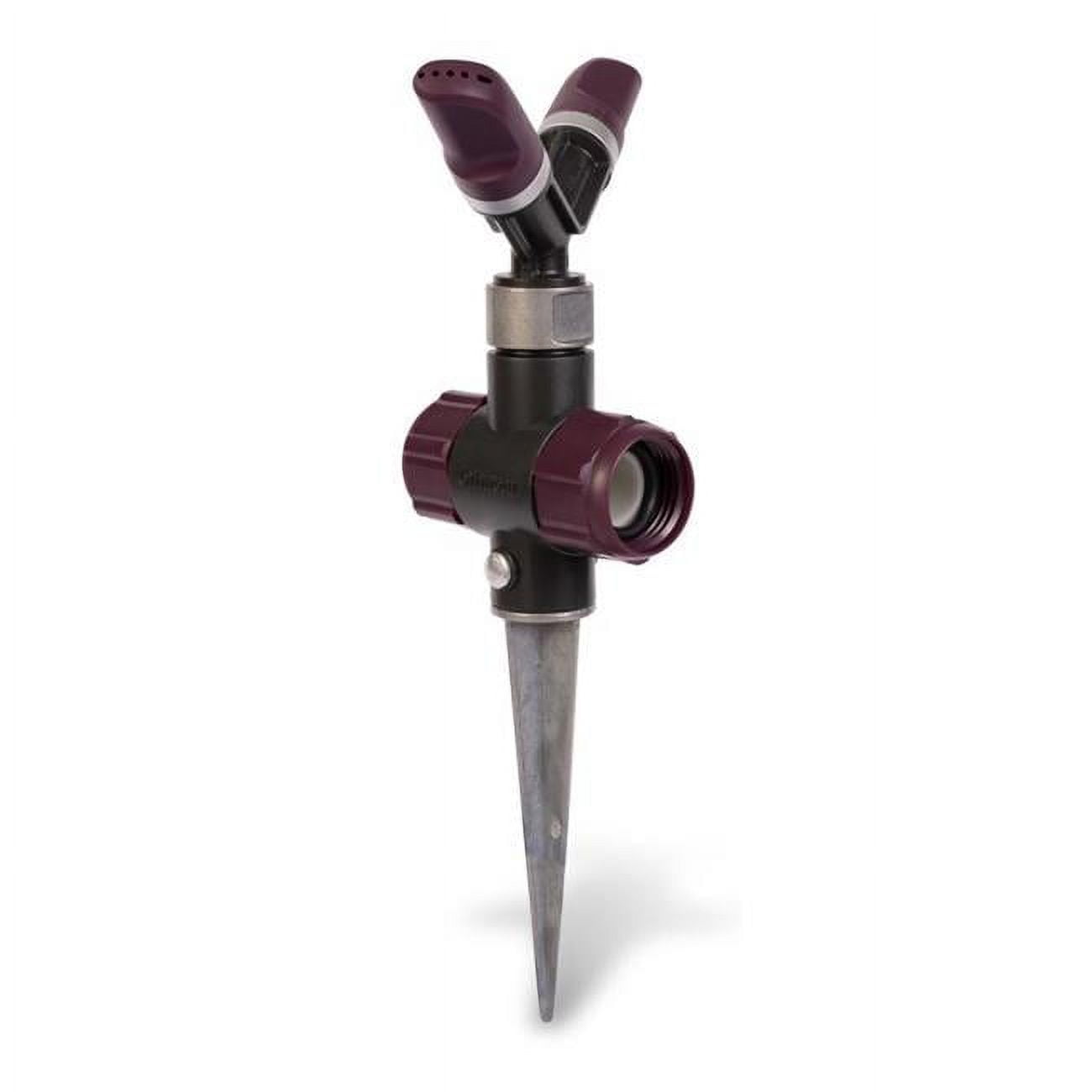 Metal Spike Base Whirling Sprinkler, Purple