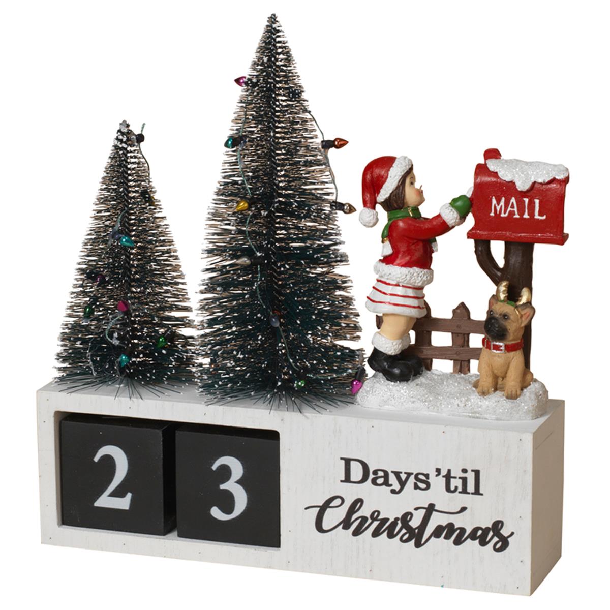 Picture of Gerson 9070228 Countdown Calendar Indoor Christmas Decor, Multi Color - Pack of 2