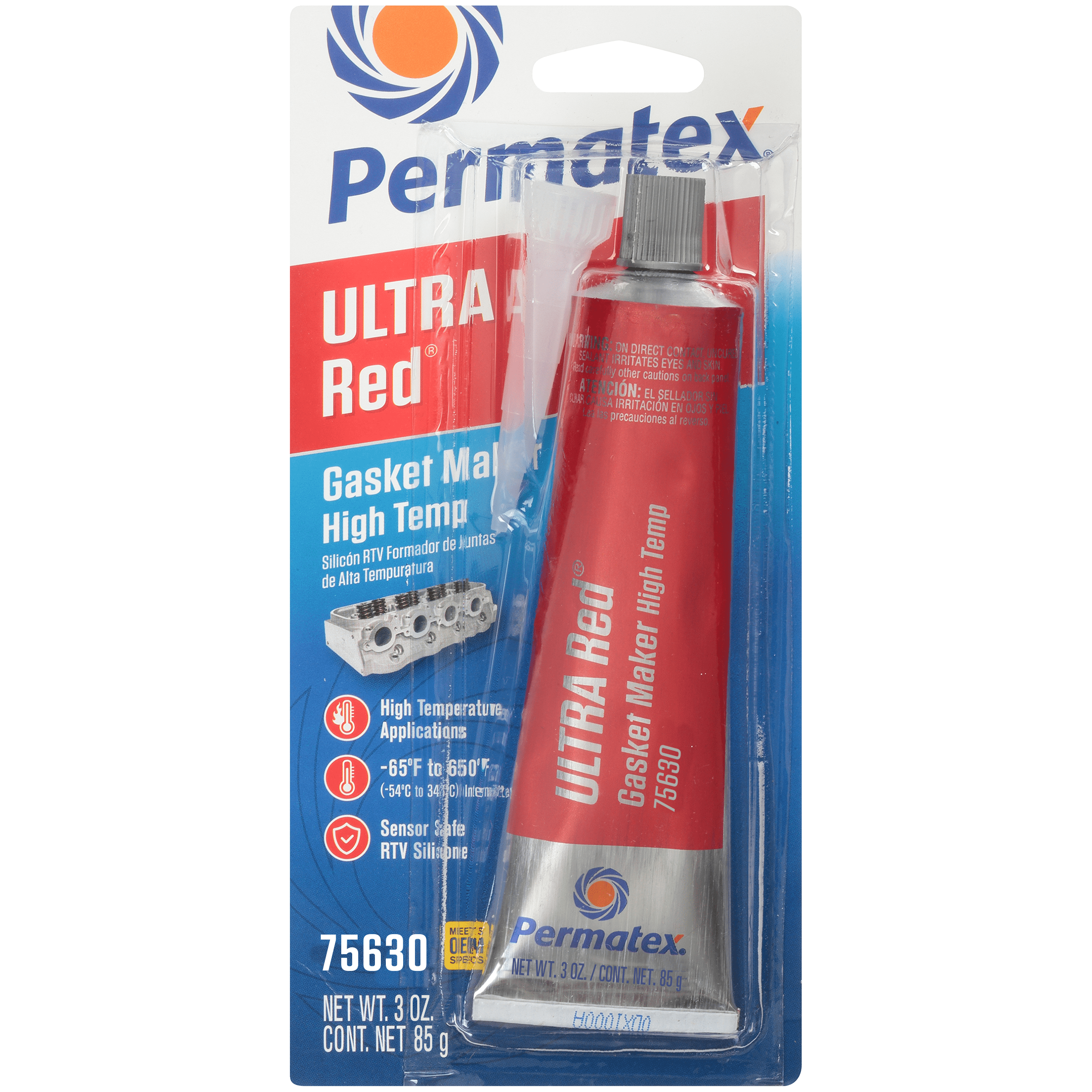 3.35 oz Ultra Type-1 High Temperature Gasket Maker, Red