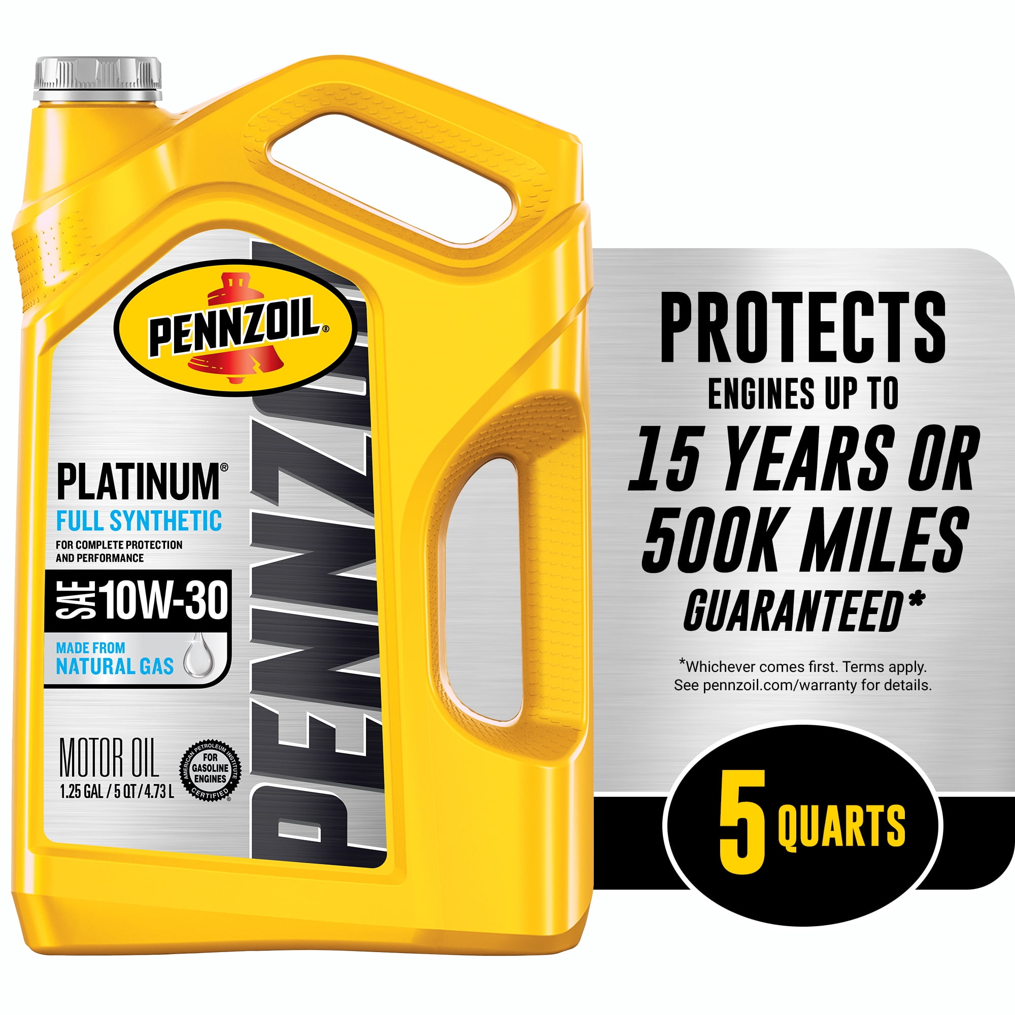 5 qt. 10W-30 Gasoline Synthetic Motor Oil - Pack of 3 -  PENNZOIL, PE9589