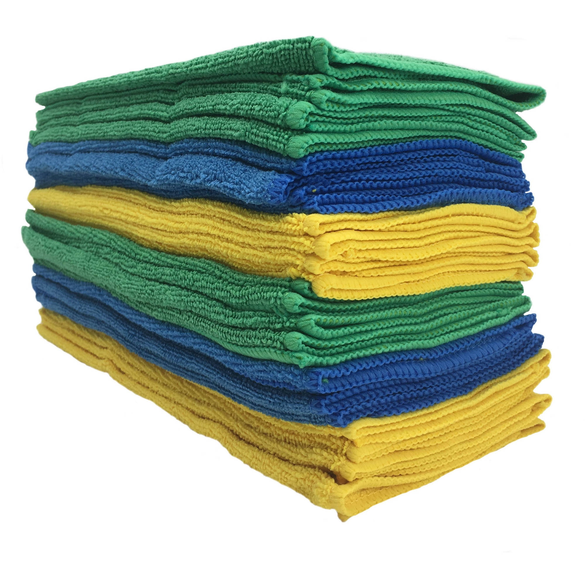 16 x 12 in. Microfiber Auto Cleaning Cloth, Assorted Color - Pack of 24
