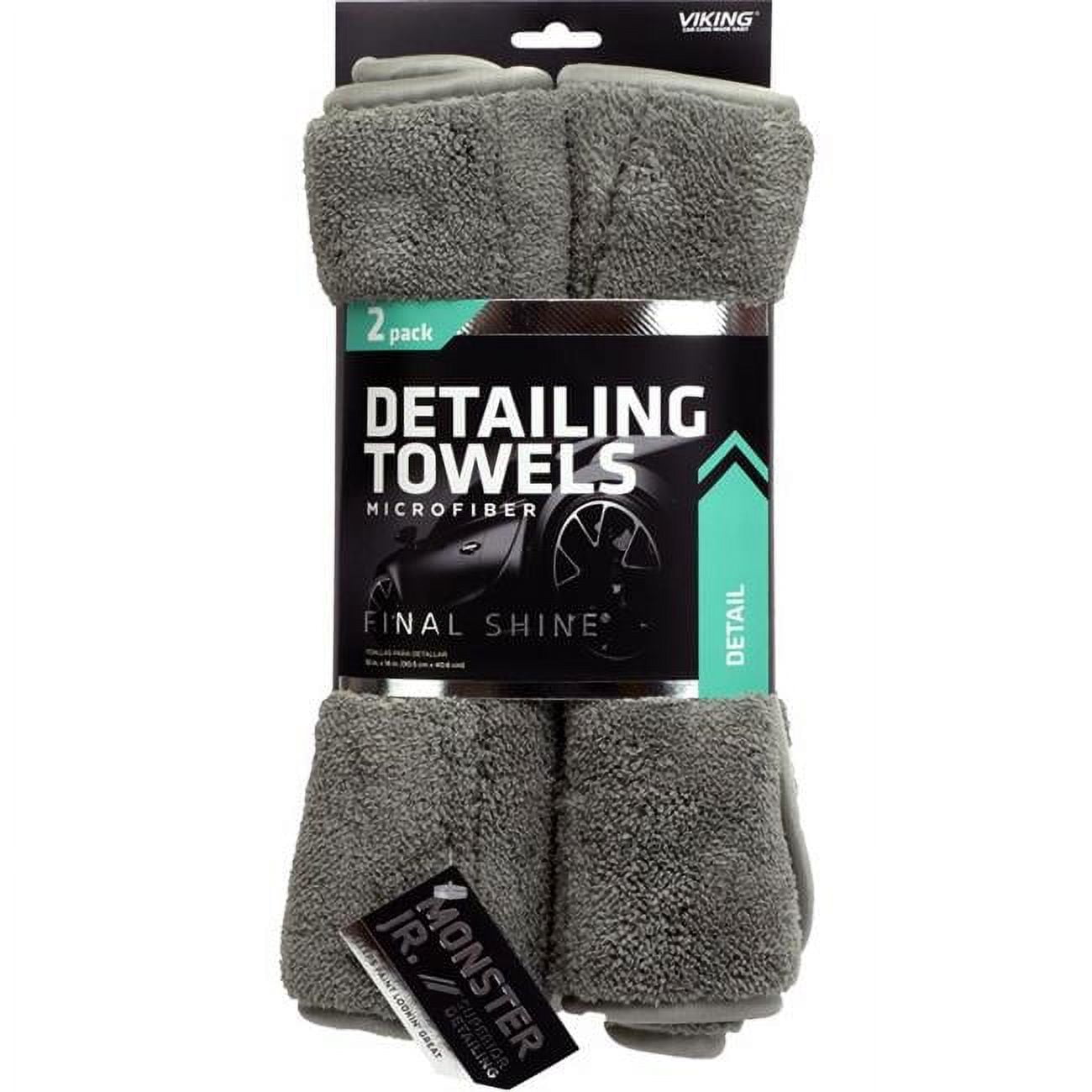 16 x 12 in. Gray Microfiber Towel - Pack of 2