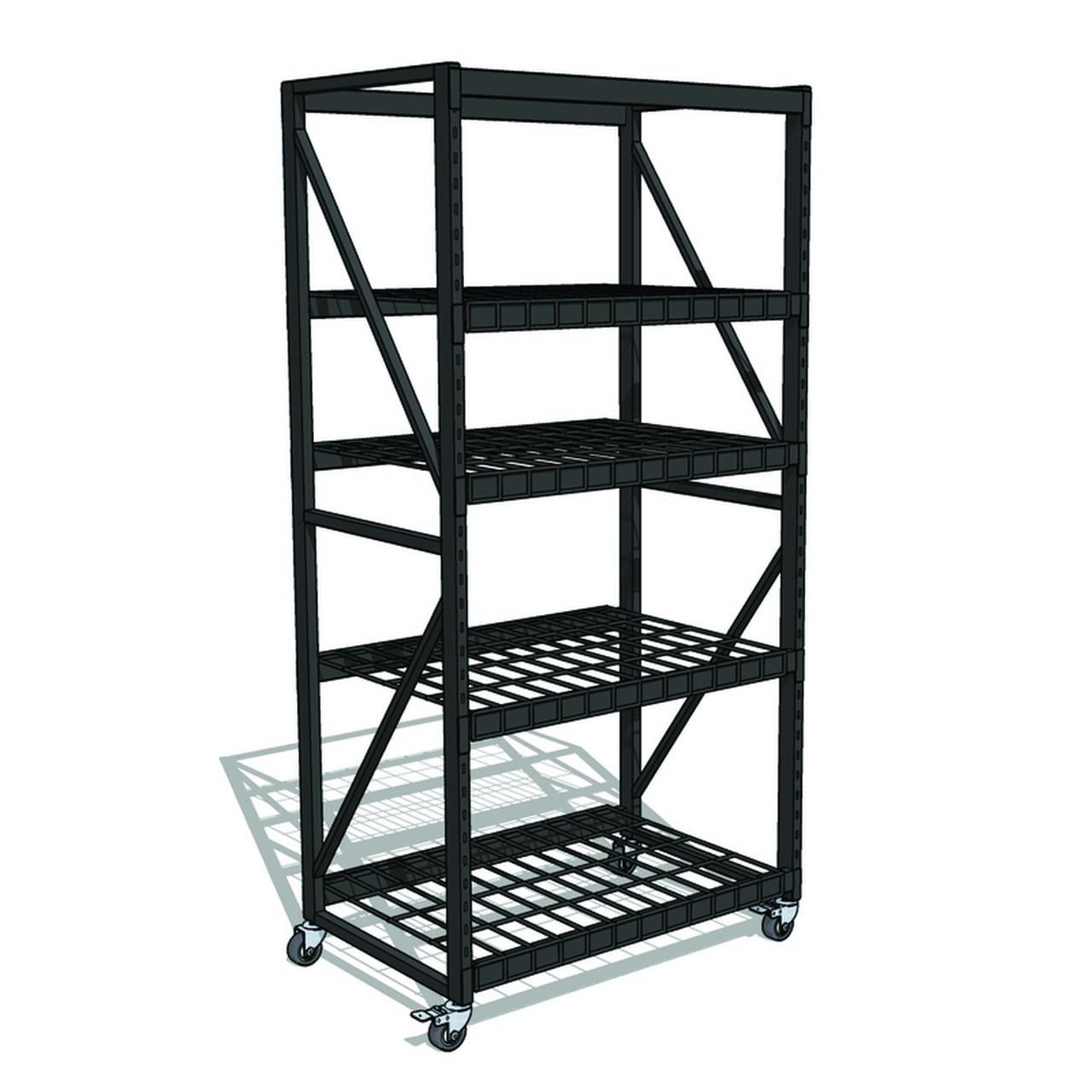 Picture of Retail First 9070739 42 x 27 x 82 in. Widespan Display Rack, Black - Metal