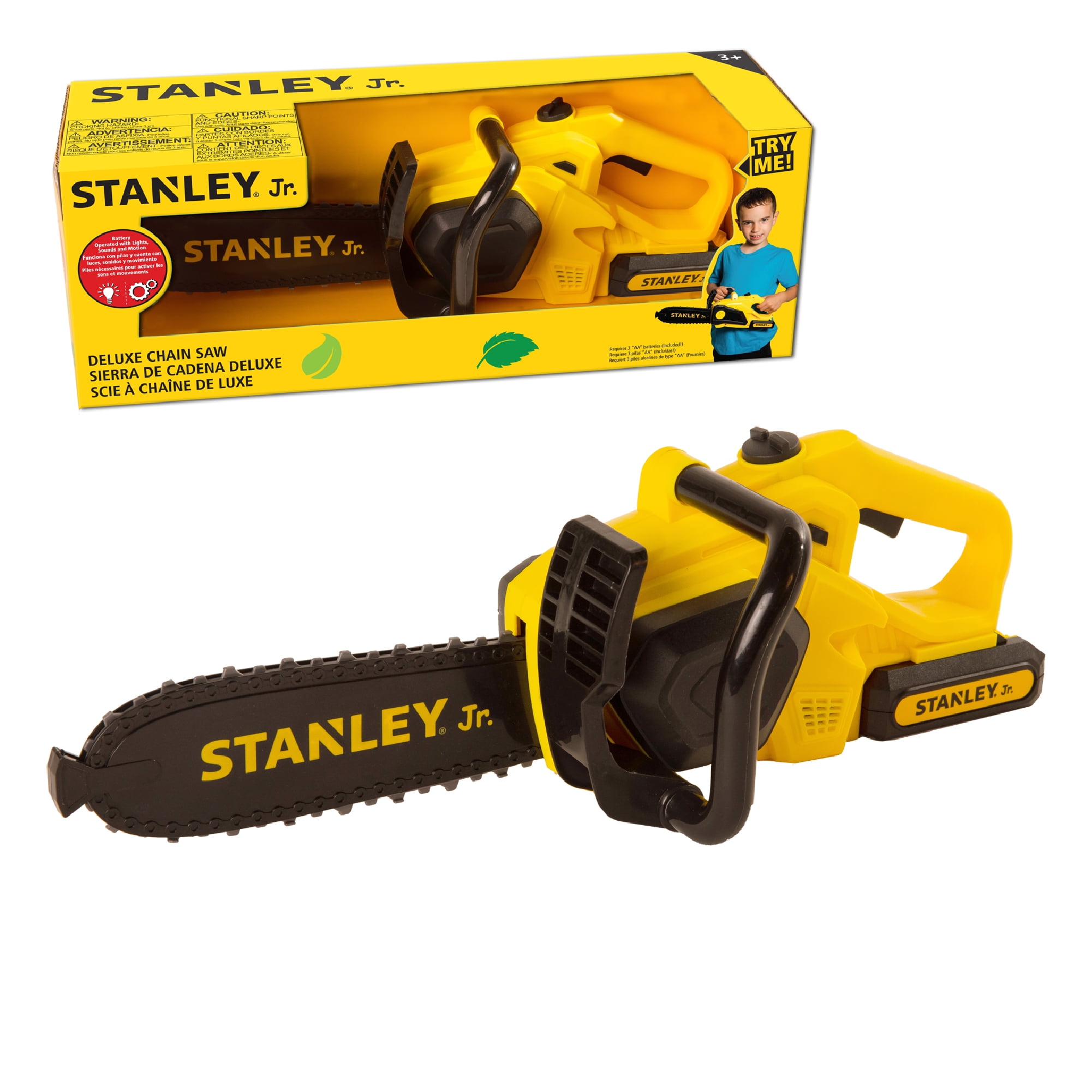 Plastic Toy Chain Saw, Black & Yellow