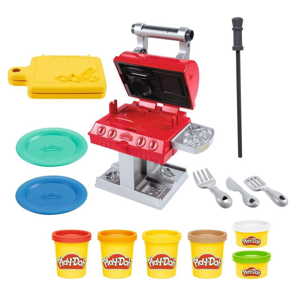 BBQ Grill Playset, Multi Color - 14 Piece