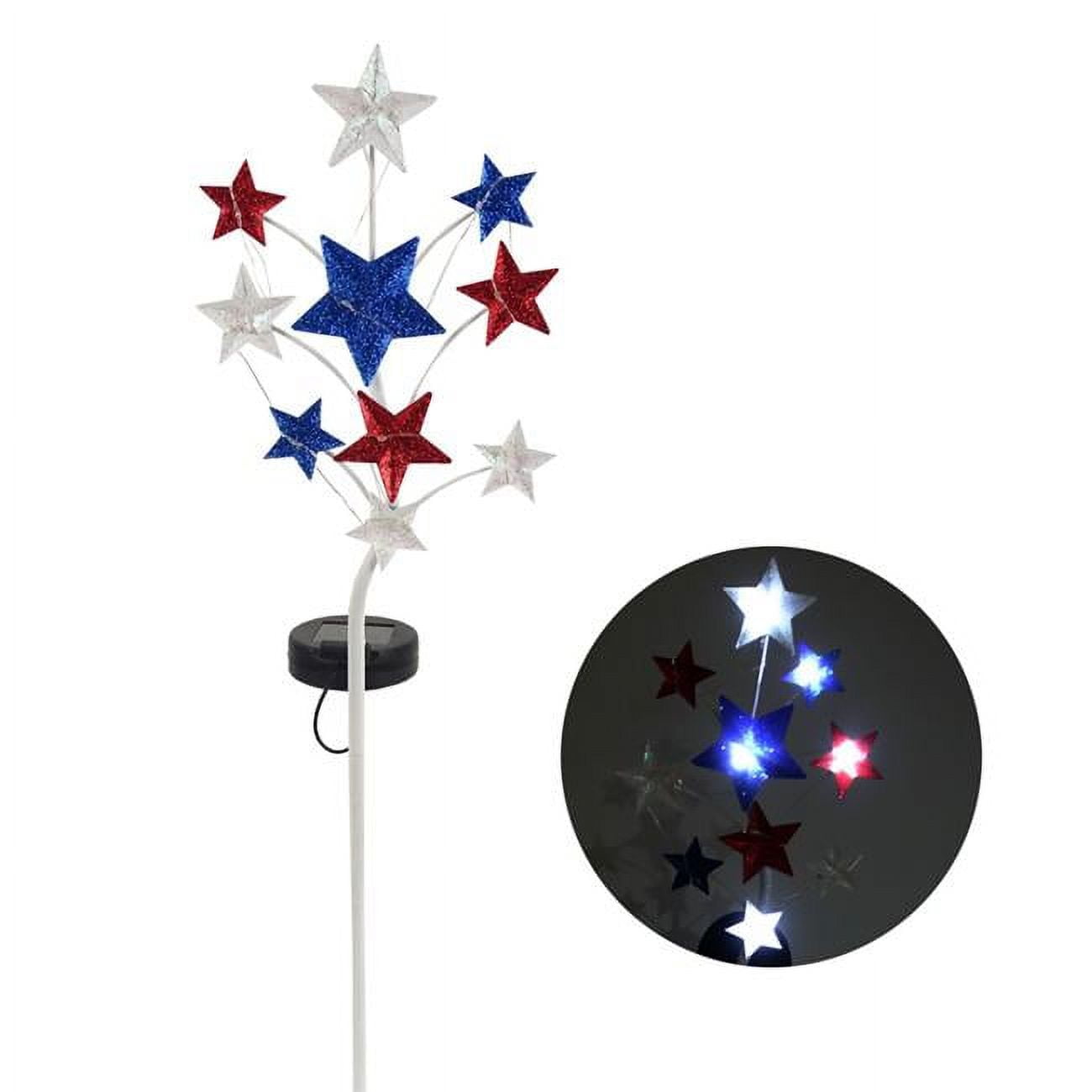 Picture of Alpine 8068764 24 in. Metal Star Solar Garden Stake&#44; Multi Color - Pack of 6