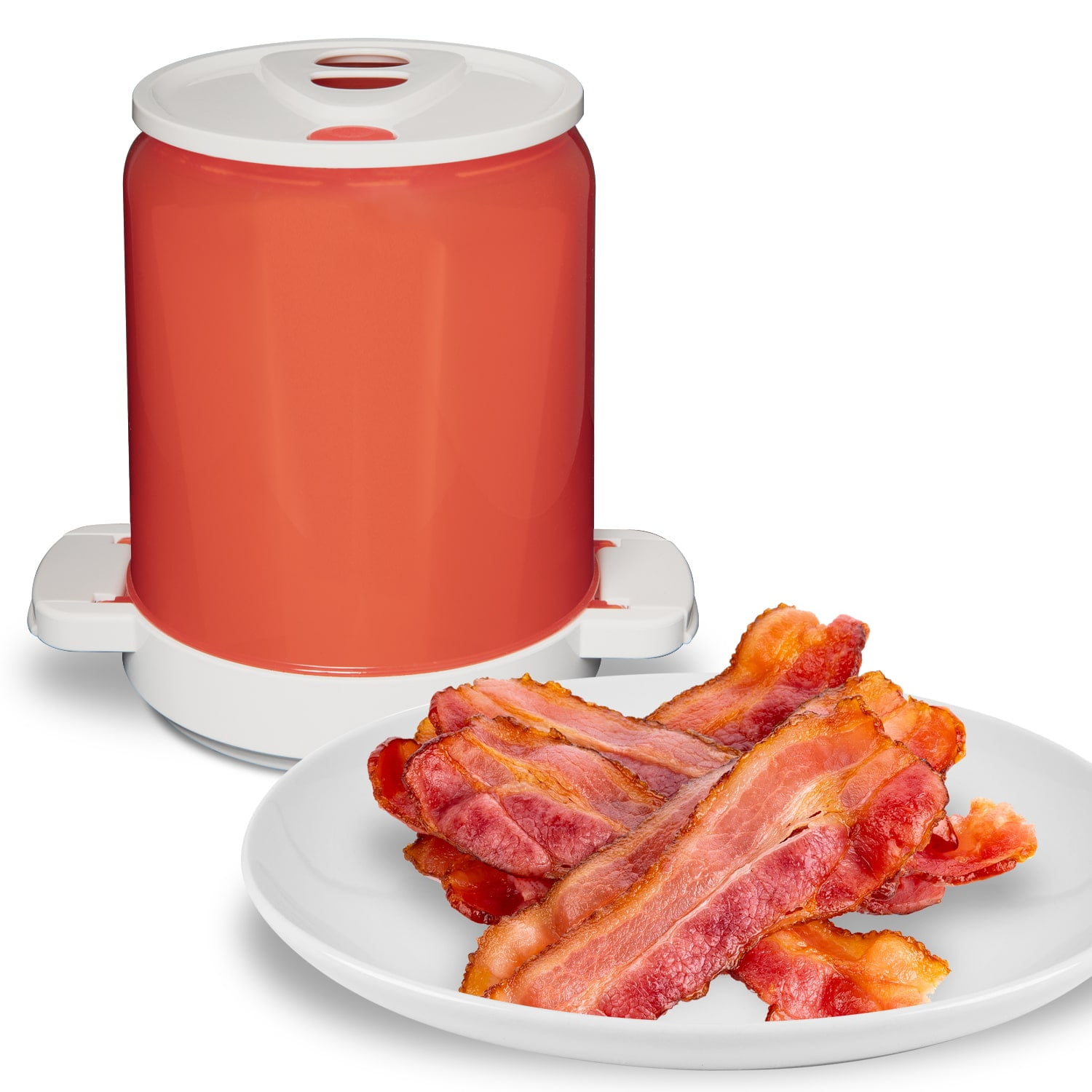 Picture of Bulbhead 6016861 Plastic Yummy Can Bacon&#44; Red & White