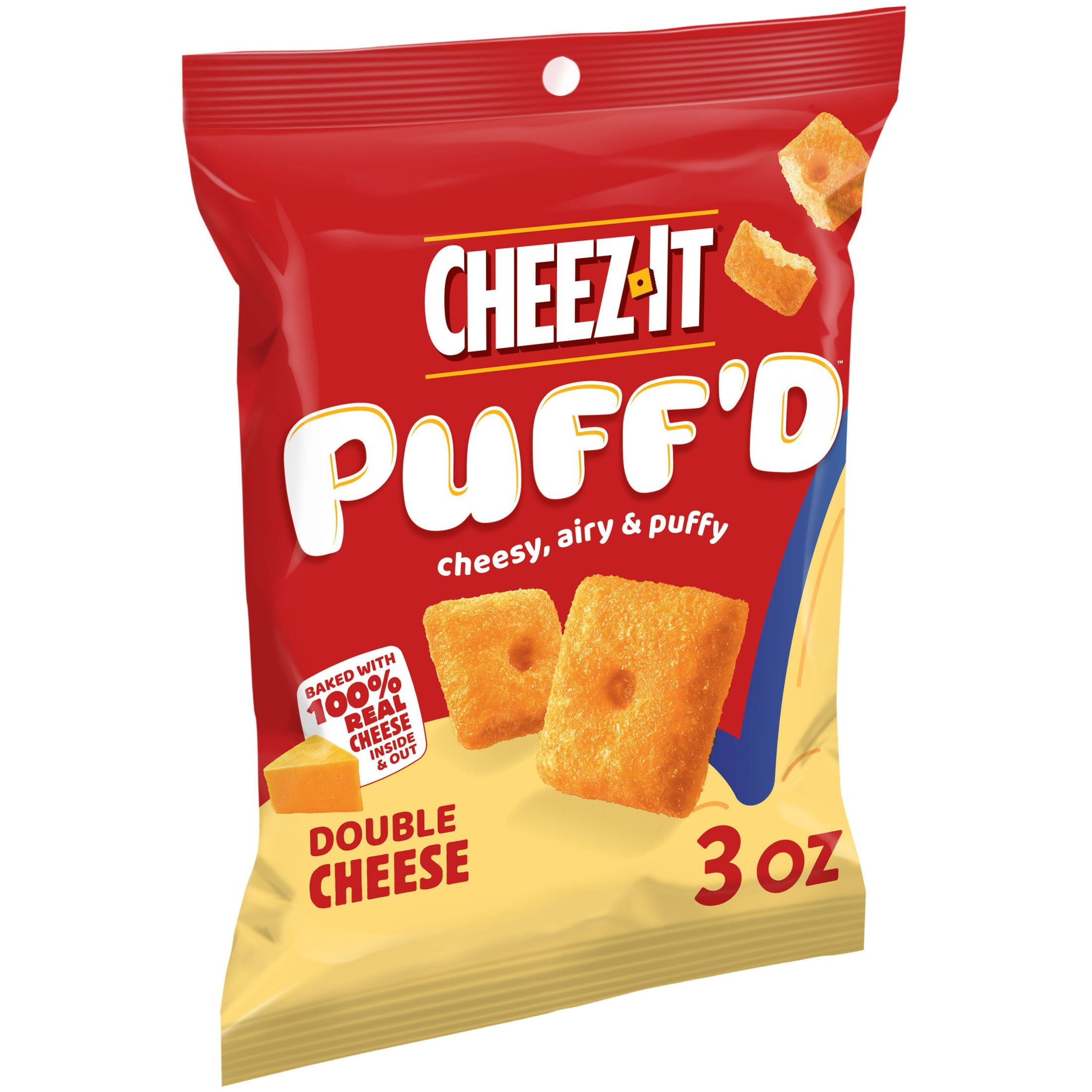 Picture of Cheese It Puff White Cheddar 6026949 3 oz Bagged Cheese Crackers, Pack of 6
