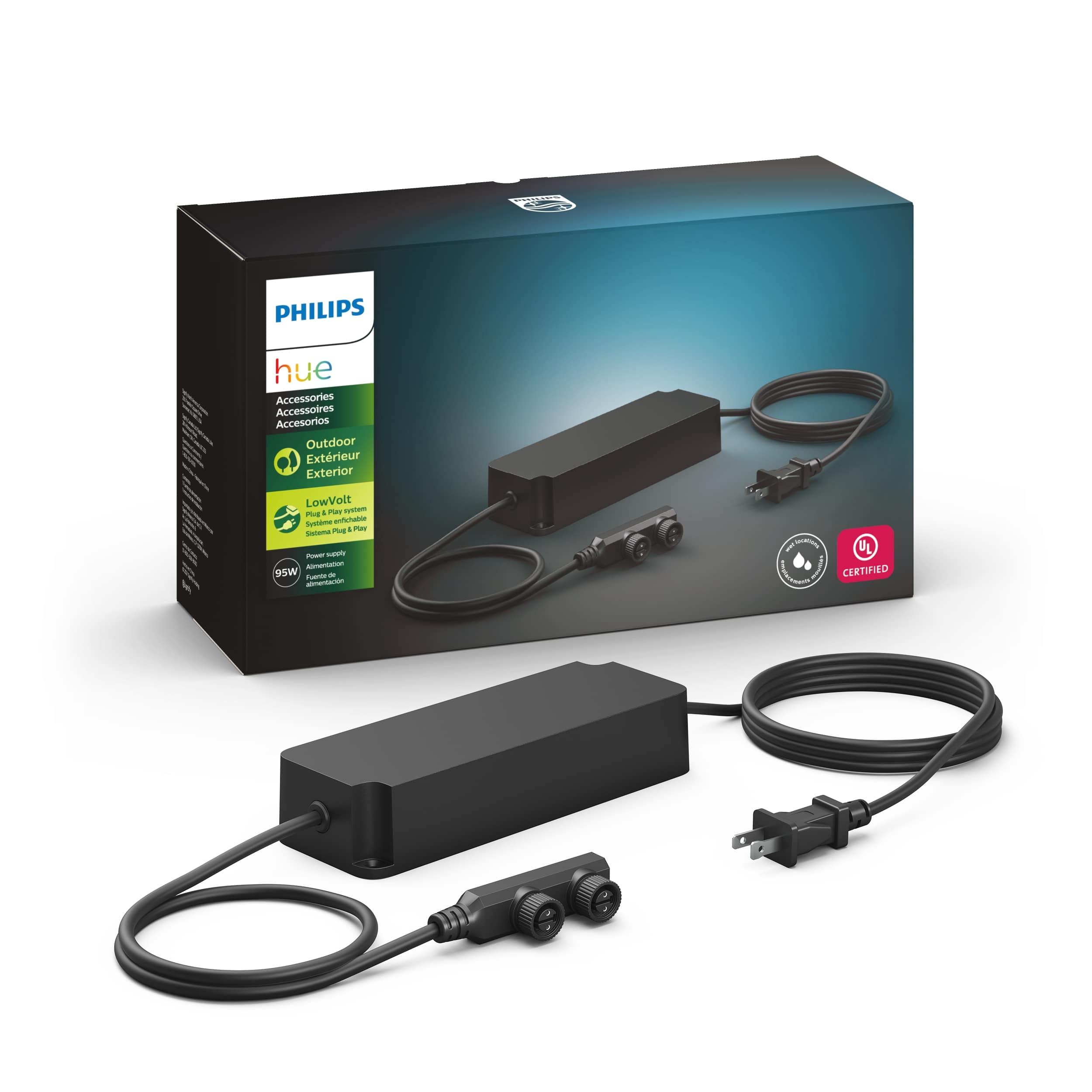 3009522 1.8 x 2.8 in. Hue 120V Power Supply, Black