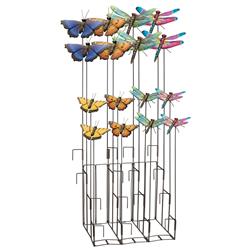 8995516 36.5 in. Metal Butterfly & Dragonfly Outdoor Garden Stake, Assorted Color - Pack of 16 -  Regal Art & Gift