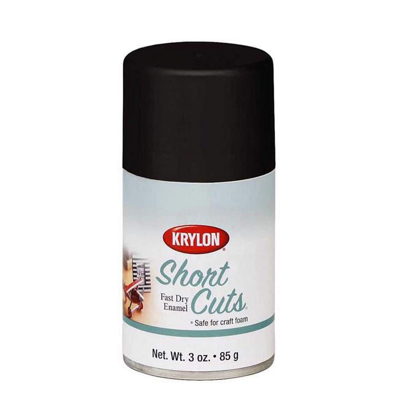 Picture of Krylon 1004074 3 oz Short Cuts Flat Craft Spray Paint&#44; Black