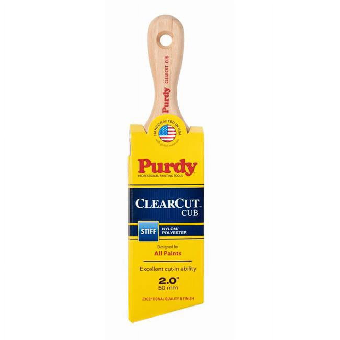 1024522 2 in. Clearcut Cub Stiff Angle Trim Paint Brush