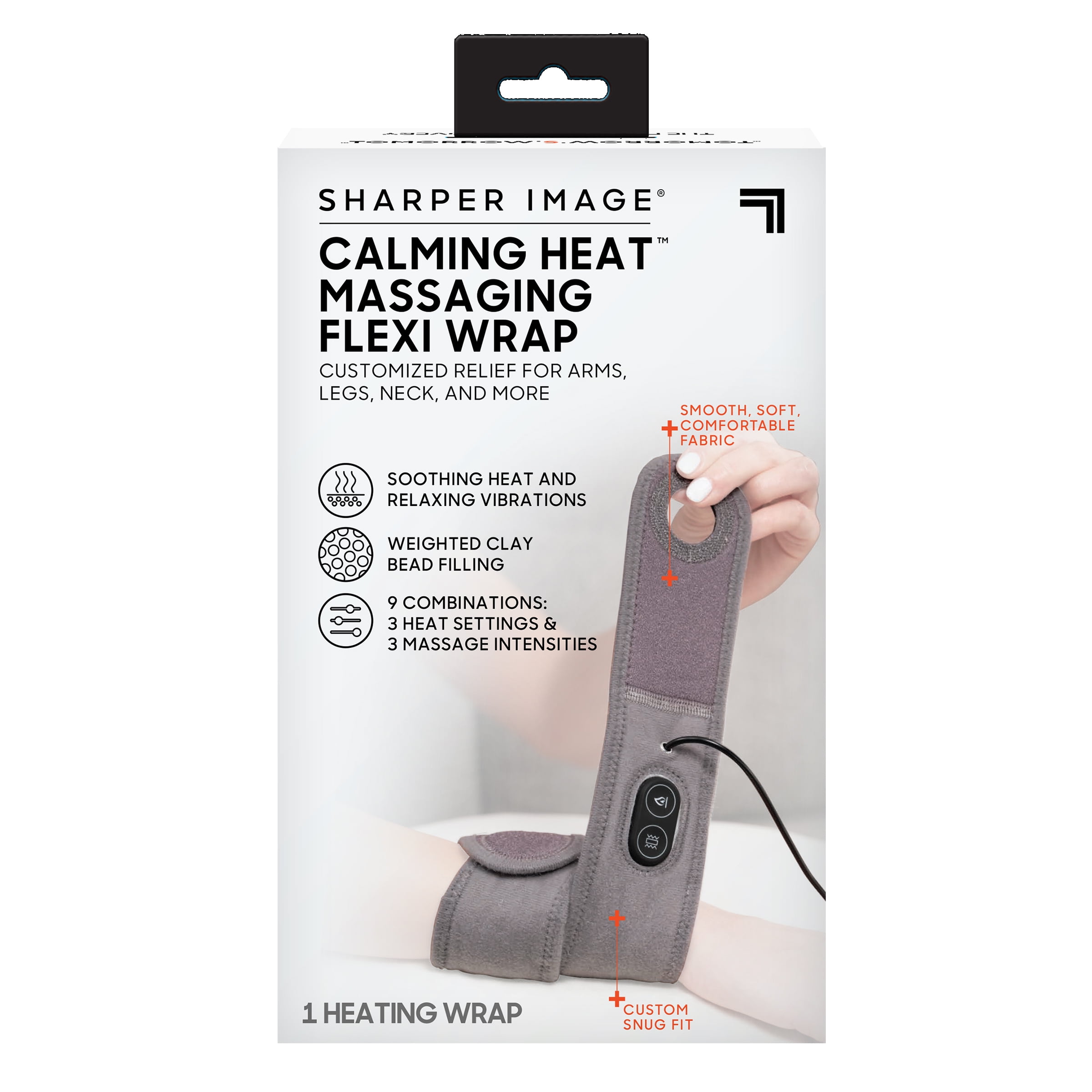 Picture of Calming Heat 6032329 25 in. Calming Heat Massaging Heat Flexi Wrap Fabric, Gray