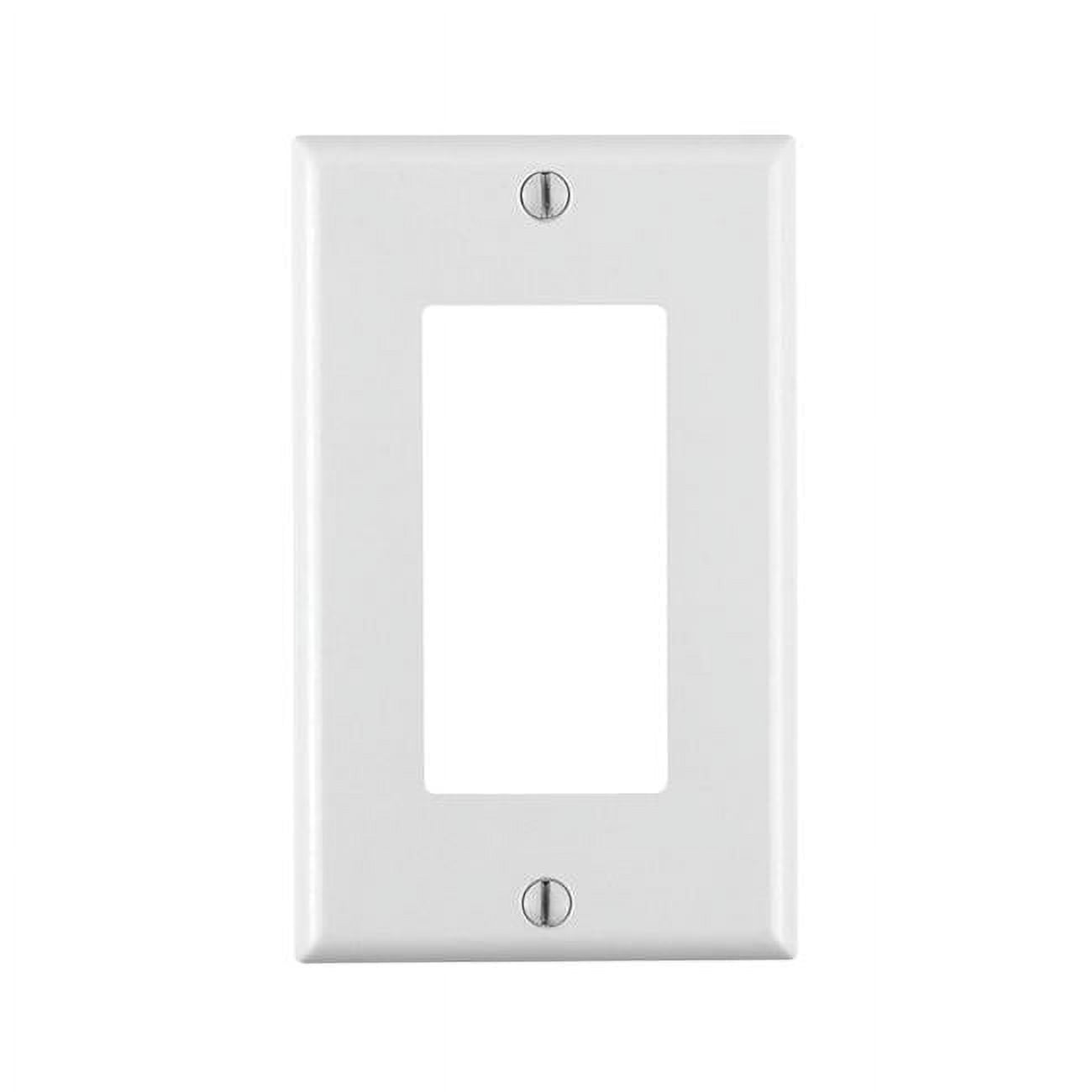 Picture of Leviton 3008381 4.5 x 2.75 x 025 in. 1 Gang Thermoset Plastic Wall Plate&#44; White