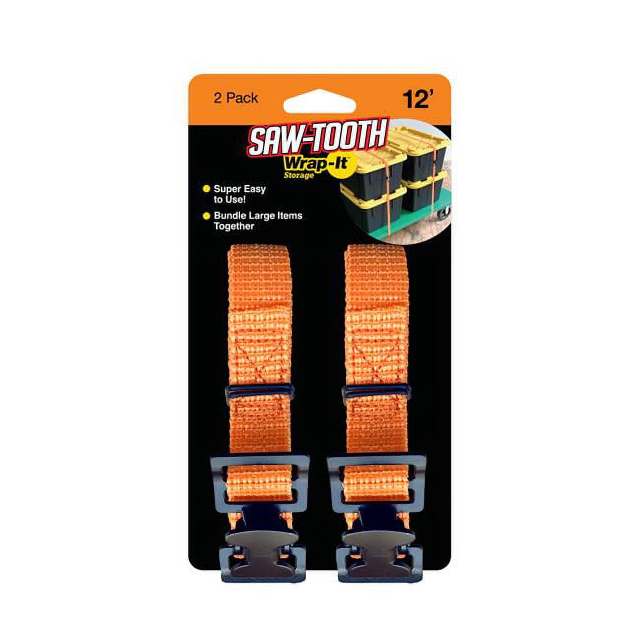 1 x 12 ft. Wrap-it Saw Tooth, Orange - Pack of 2