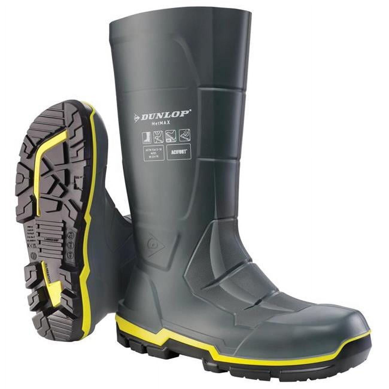 Unisex Acifort MetMax Rubber Boots, Steel Toe, Dark Grey, 10
