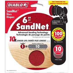 Picture of Diablo 1018172 6 in. 100 Grit Medium Ceramic Blend Hook & Lock Sanding Disc&#44; Pack of 10