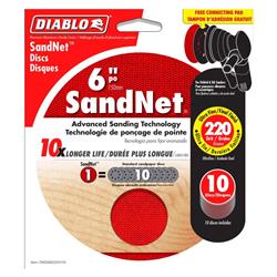 Picture of Diablo 1018148 6 in. 220 Grit Ultra Fine Ceramic Blend Hook & Lock Sanding Disc&#44; Pack of 10