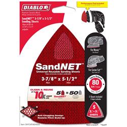 Picture of Diablo 1023342 5.5 x 3.87 in. Ceramic Blend 80 Grit Coarse Sanding Pad, Red
