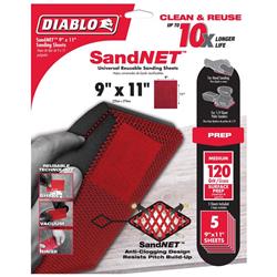 Picture of Diablo 1018202 11 x 9 in. 120 Grit Ceramic Sanding Sheet, Pack of 5
