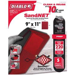Picture of Diablo 1018199 11 x 9 in. 220 Grit Ceramic Sanding Sheet, Pack of 5