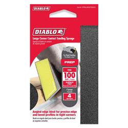 Picture of Diablo 1000512 100 Grit Fine Angled Foam Fine Sanding Sponge&#44; Black & Yellow