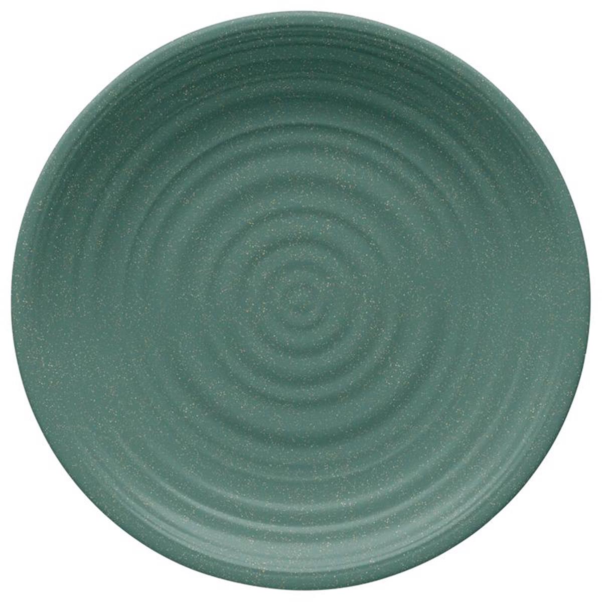 Picture of Tarhong 6032026 10.5 in. Dia. Bamboo Planta Artisan Dinner Plate, Teal - Pack of 6