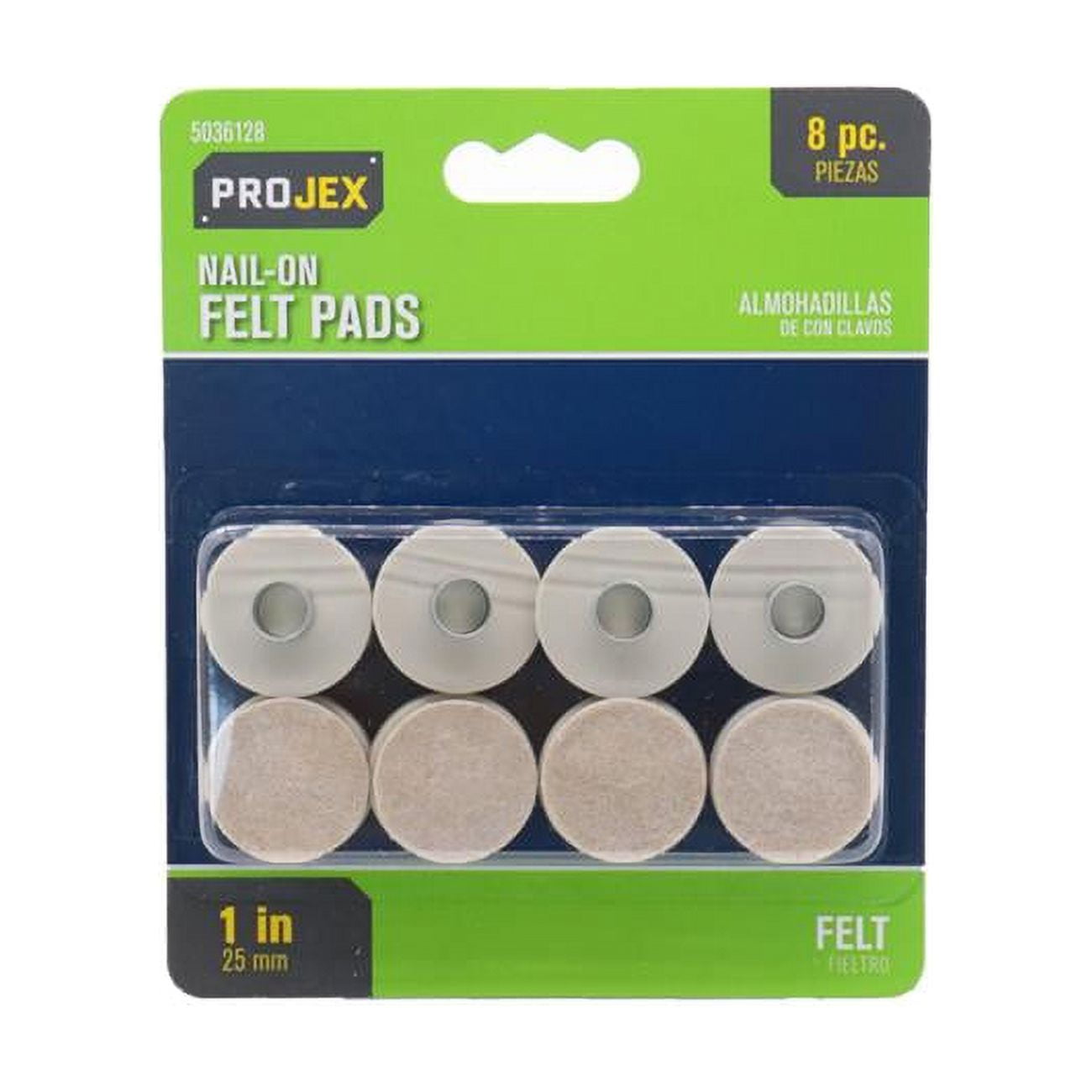 5036128 0.87 in. Felt Protective Pad, Brown - Pack of 8