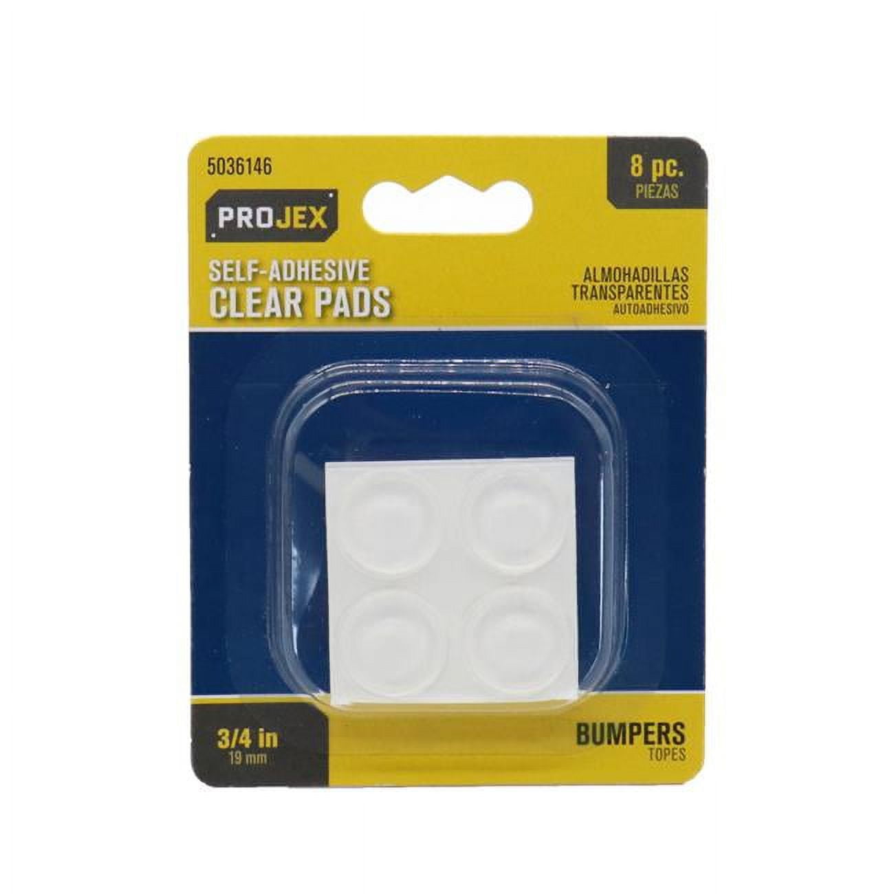 0.75 in. Vinyl Self Adhesive Protective Pad, Clear - Pack of 8