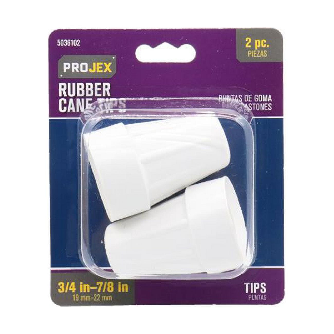 0.75 in. Rubber Crutch & Cane Tip, Off-White - Pack of 2