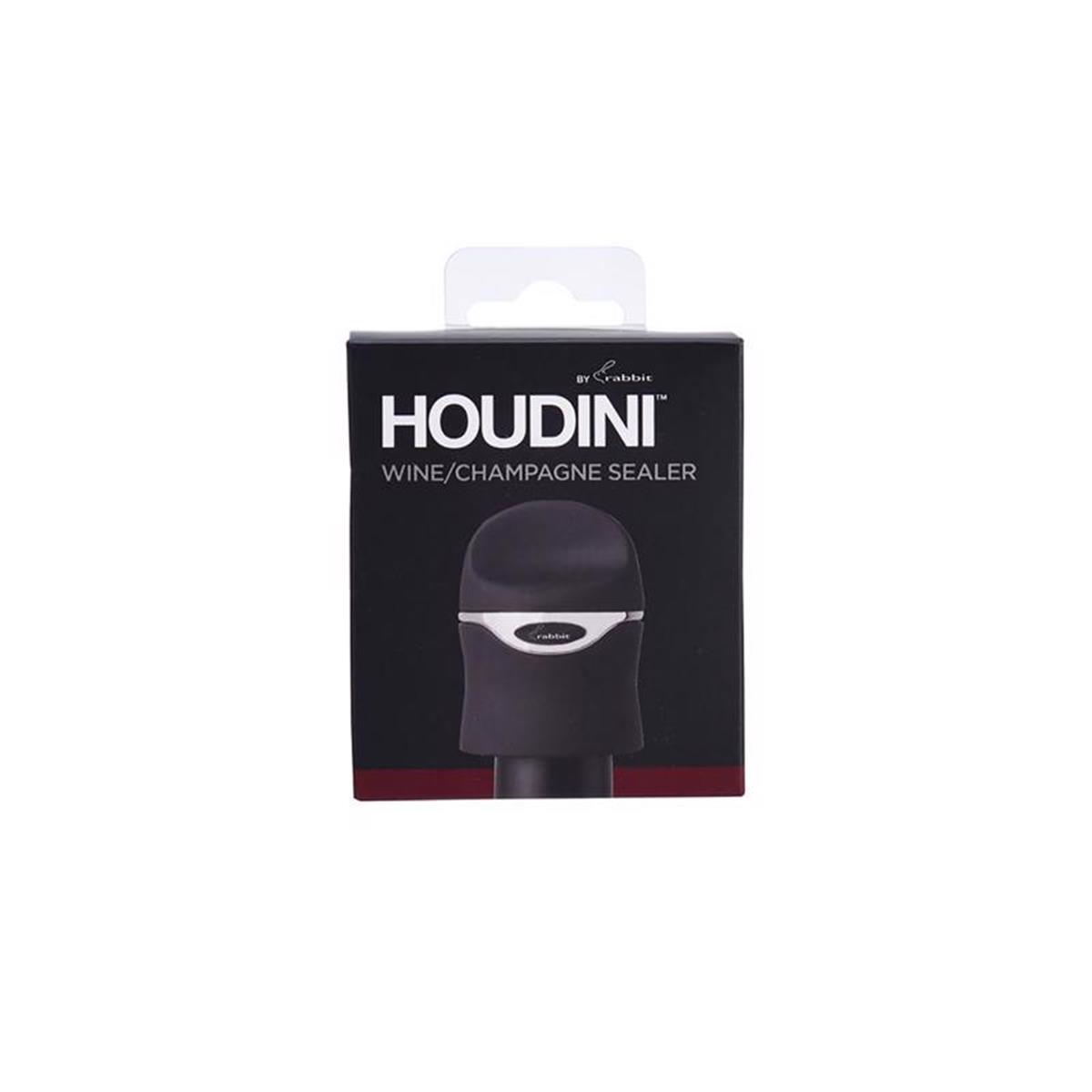 Picture of Houdini 6026517 Plastic & Silicone Champagne Sealer, Black