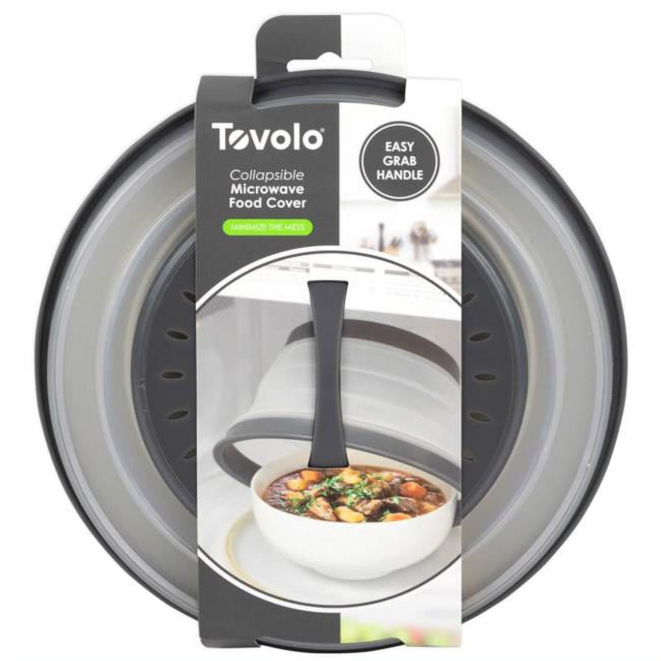 Picture of Tovolo 6026277 Plastic Microwave Collapsible Food Cover&#44; Grey & White - Small