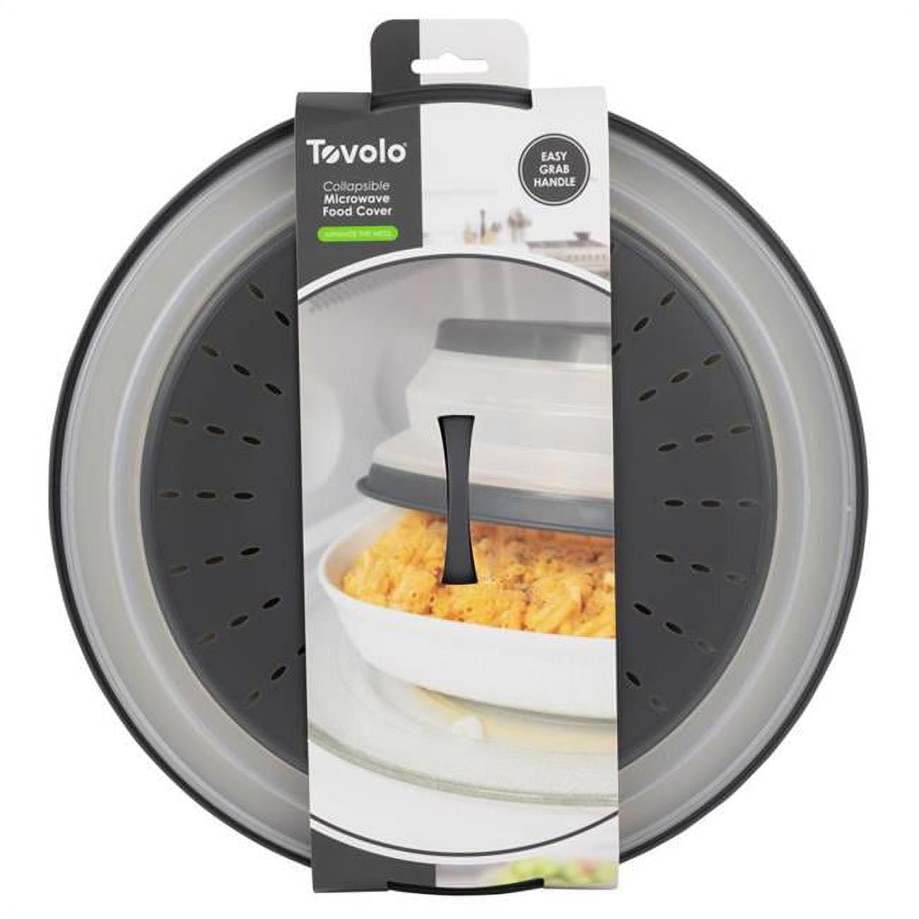 Picture of Tovolo 6026276 Plastic Microwave Collapsible Food Cover&#44; Grey & White - Large
