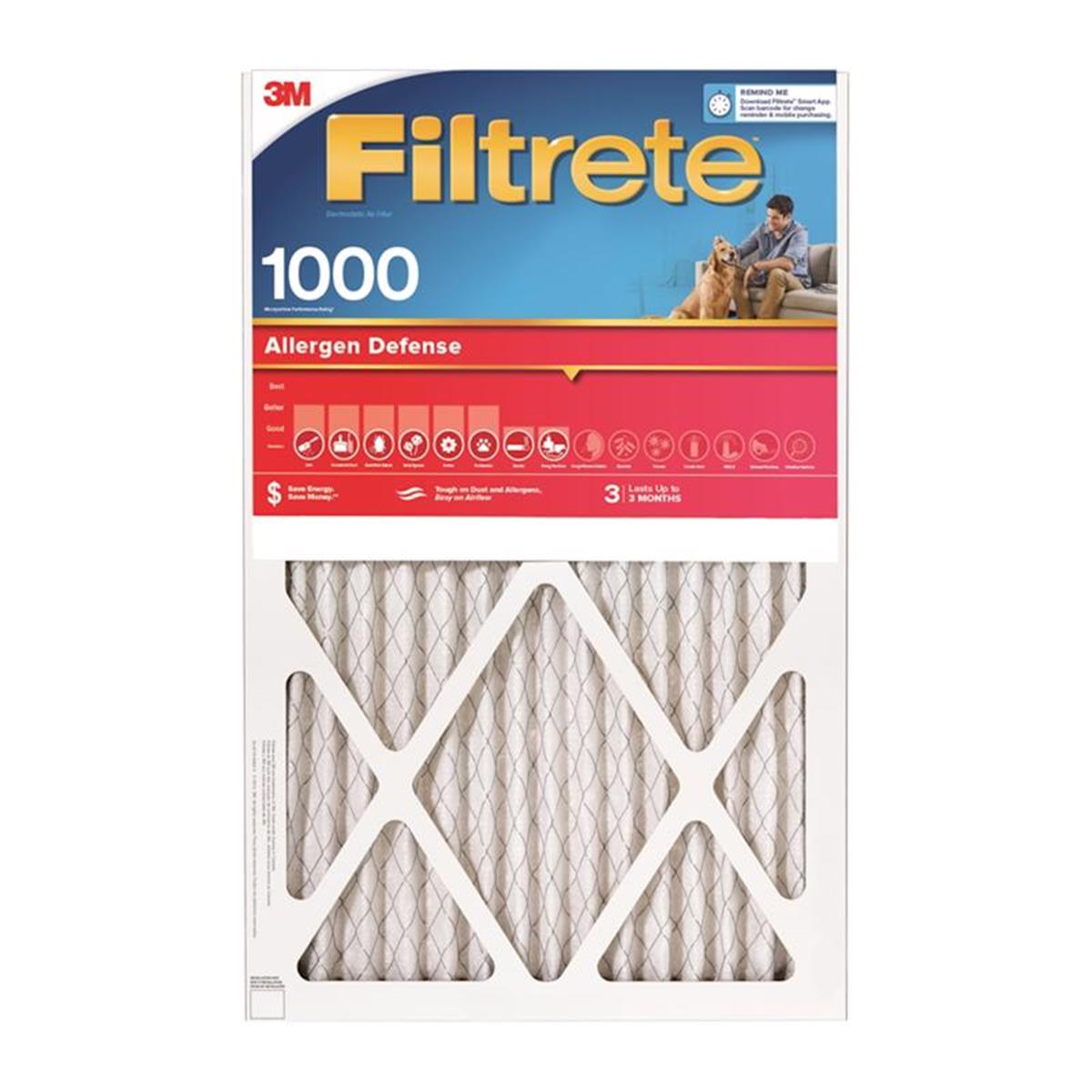Picture of 3M 4012475 36 x 12 x 1 in. Filtrete 11 MERV Pleated Allergen Air Filter, Pack of 4