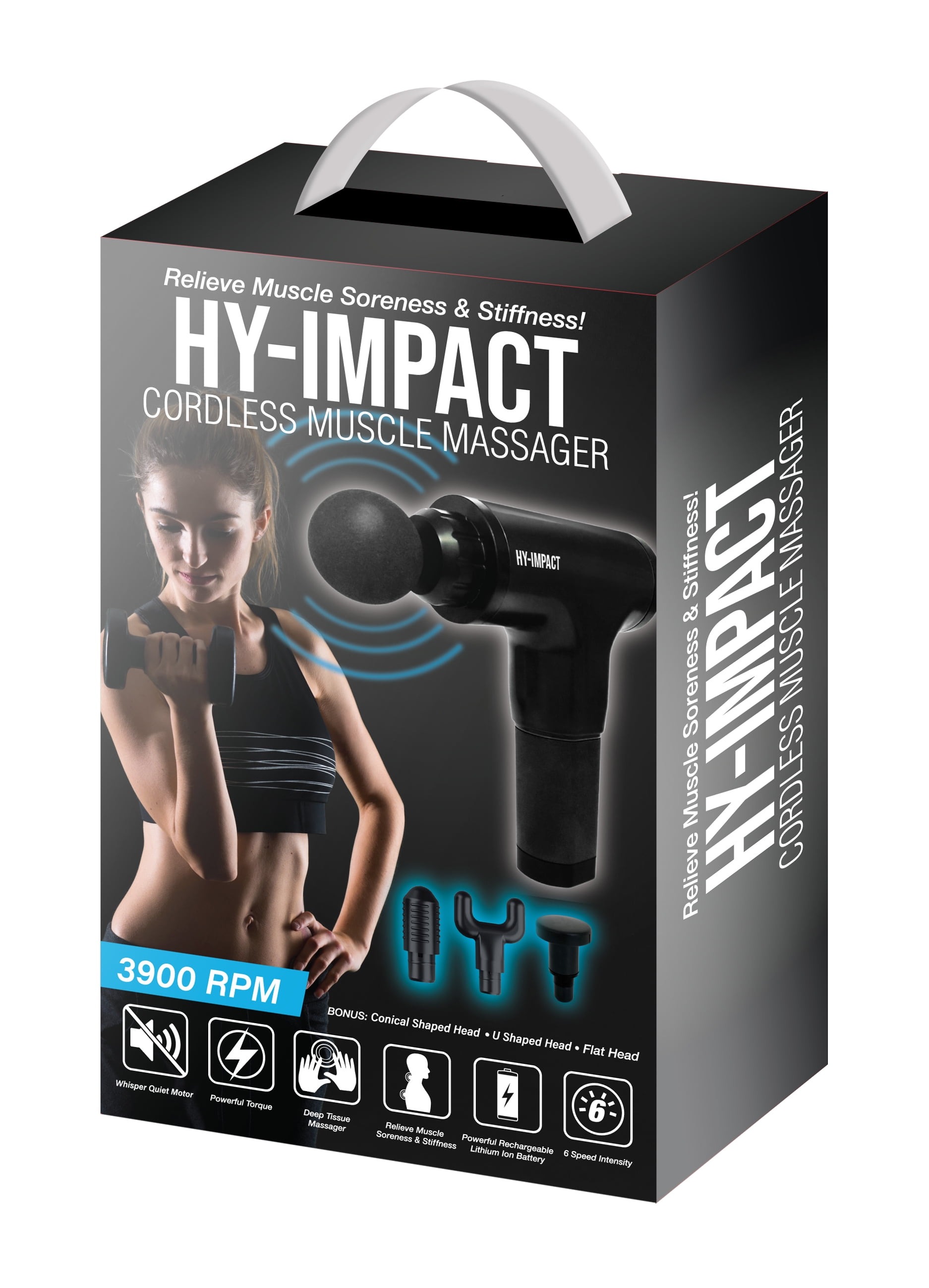 Picture of Hy-impact Cordless 6016991 Black Cordless Massager