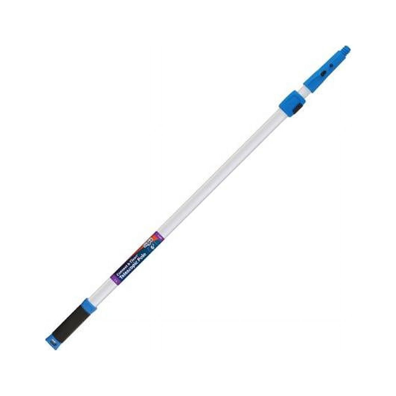 Unger 1025271 6 ft. x 2 in. Telescoping Aluminum Extension Pole, Blue & White