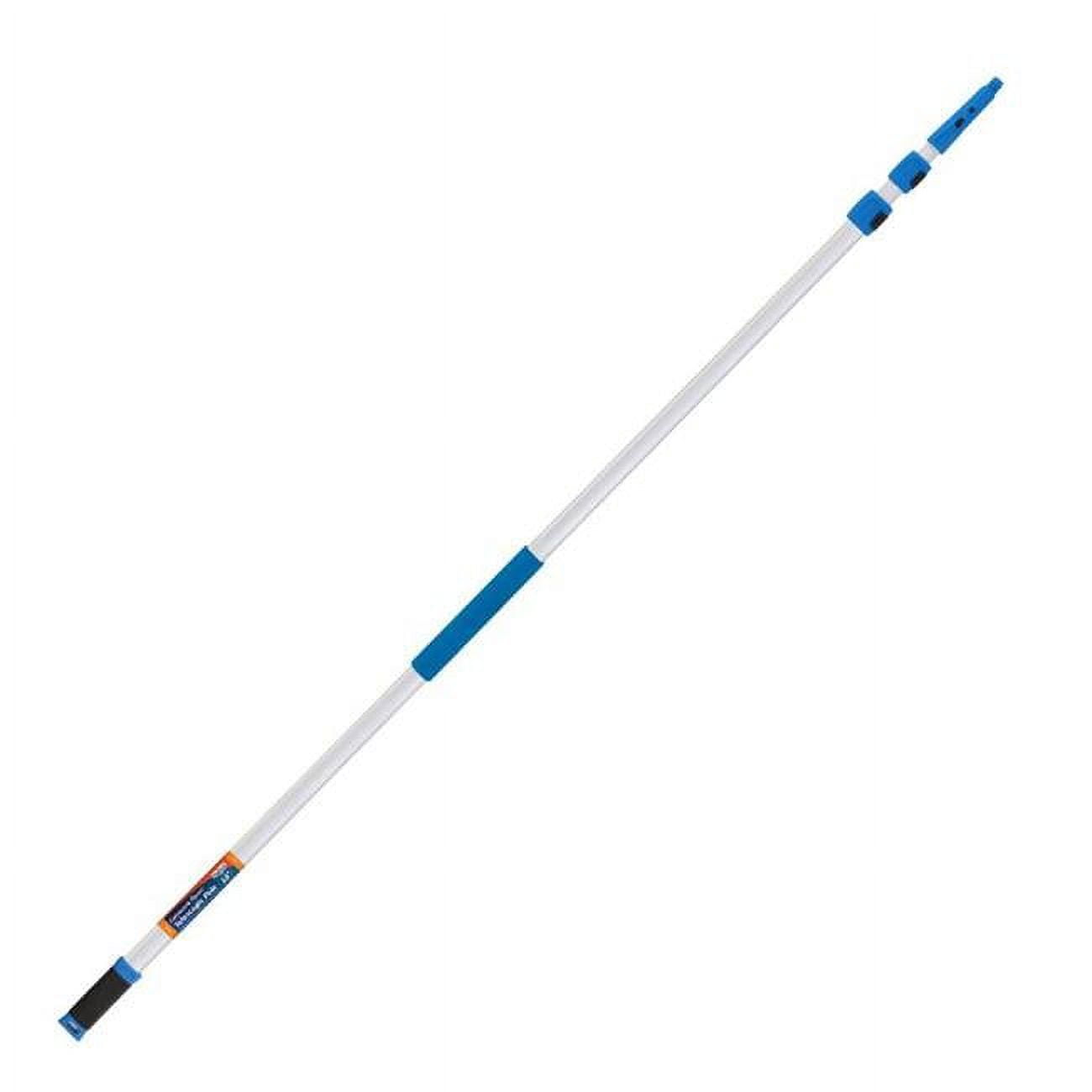 Telescopic Pole with Locking Cone and QuickFlip Clamps, 6 ft Min Pole L, 18 ft Max Pole L