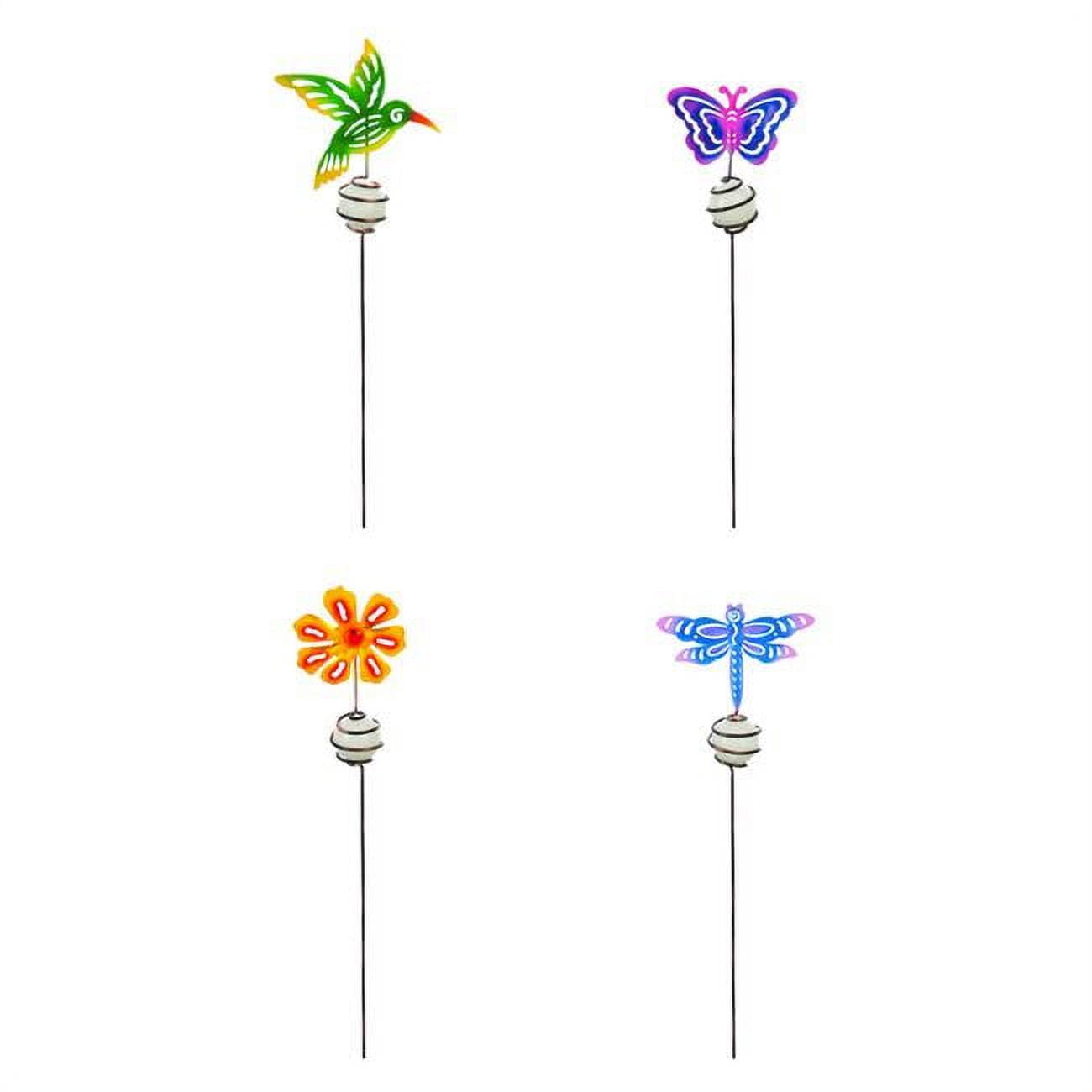 15 in. Iron Pot Garden Stake, Multi Color - Pack of 12