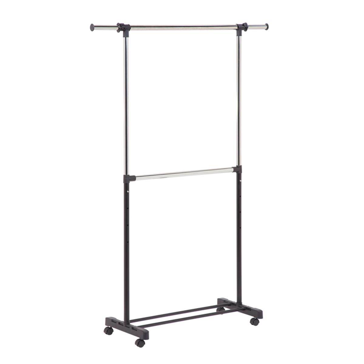 Picture of Honey Can Do 5763826 73 x 60 x 17 in. Chrome Double Bar Garment Rack