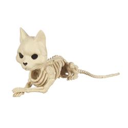 6.5 in. Skeleton Cat Halloween Decor