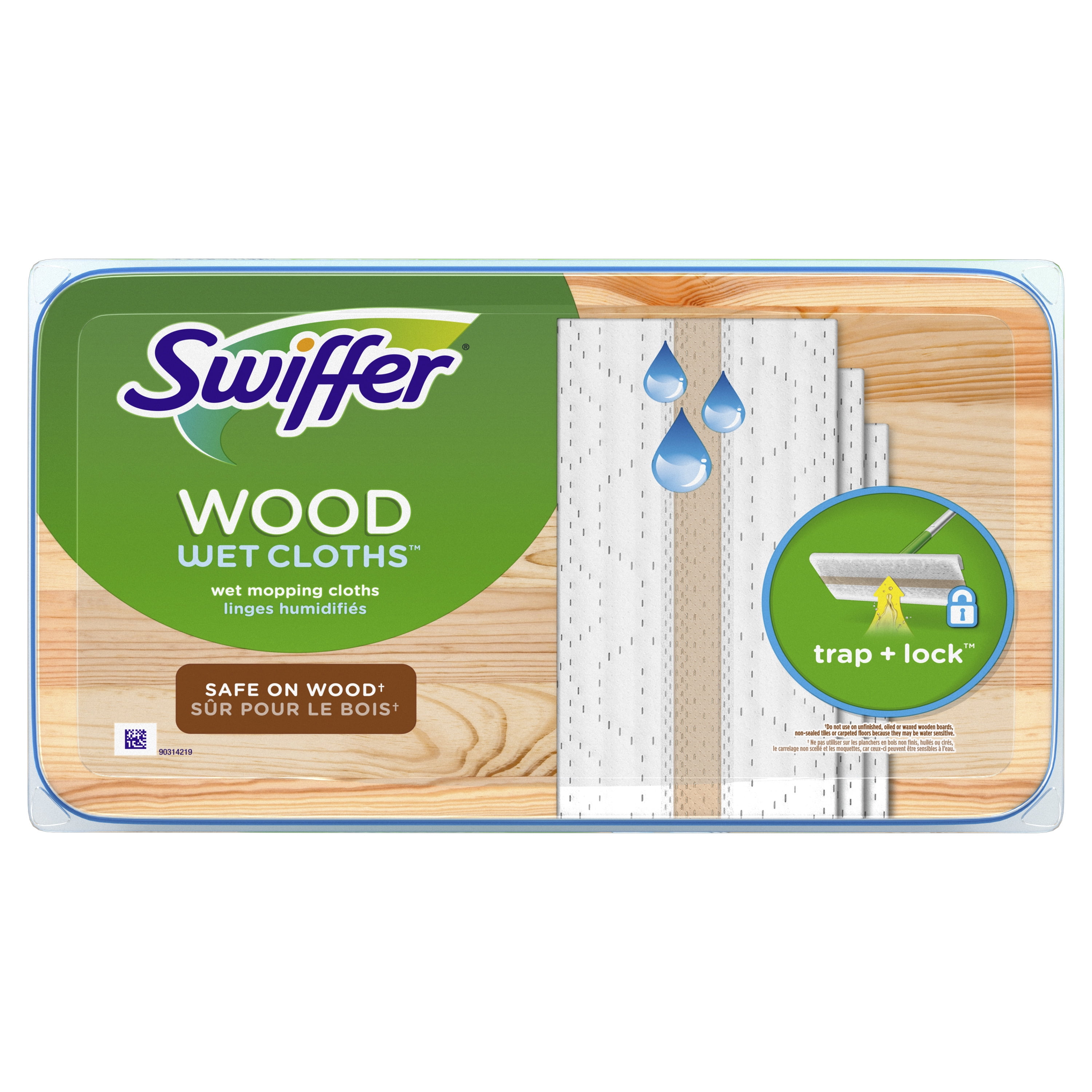 Sweeper Microfiber Wet Mop Cloth, White - Pack of 20