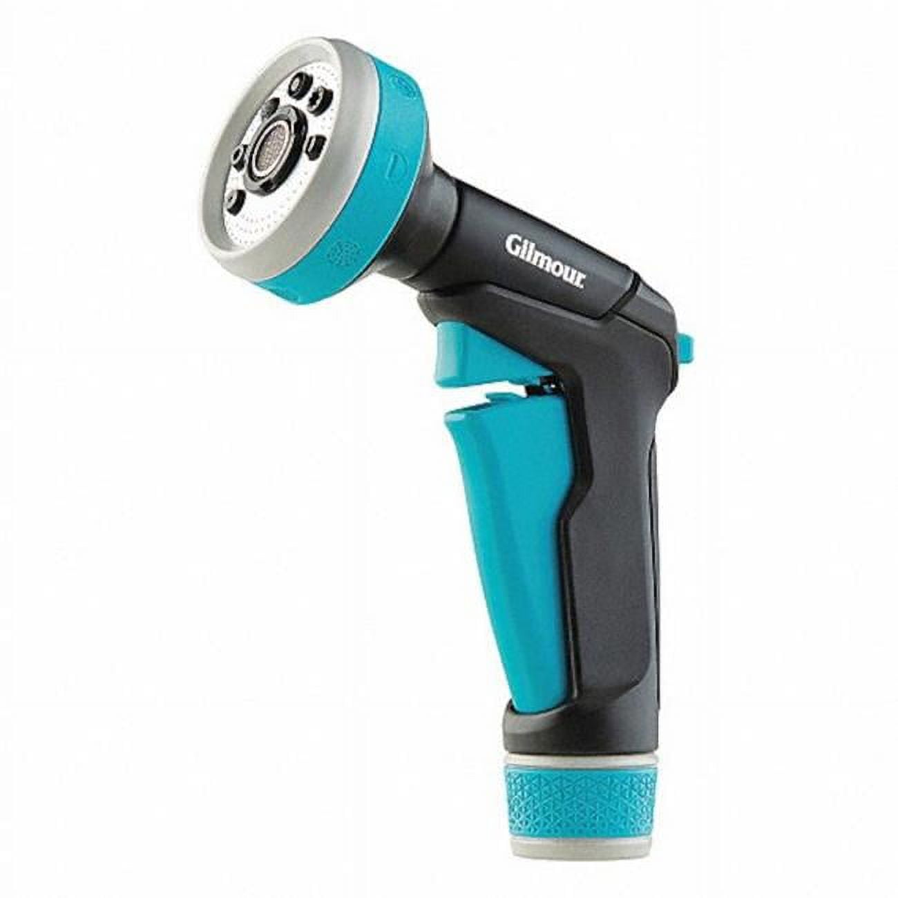 Picture of Gilmour 7632193 Swivel Connect 8 Pattern Adjustable Metal Hose Nozzle&#44; Black & Teal