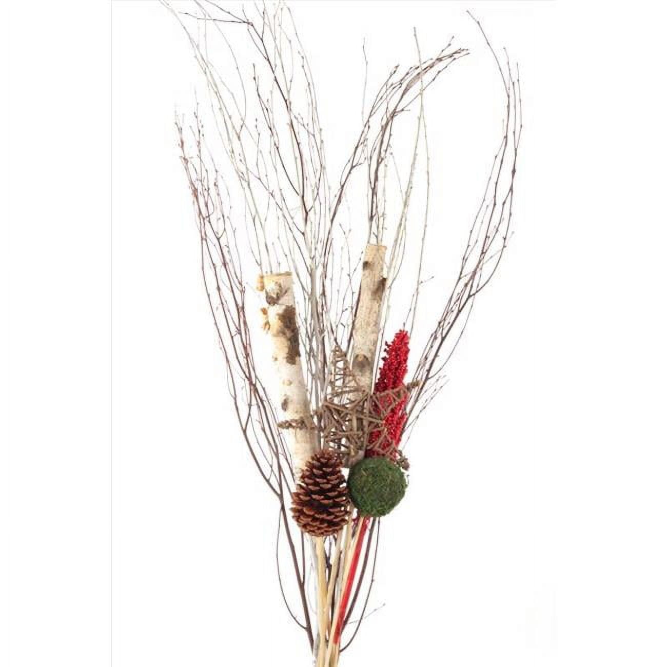 Winter Birch Indoor Christmas Decor, Multi Color - Pack of 10