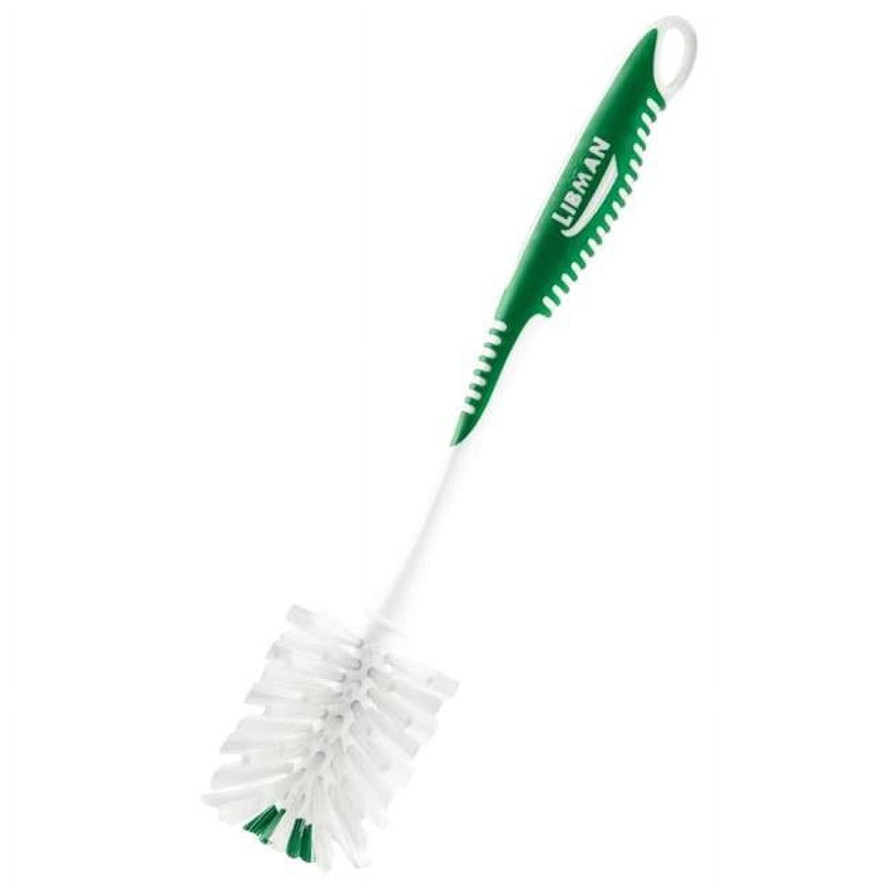2.5 in. Soft Bristle 12 in. Polymer Handle Bottle Brush, Green & White - Pack of 6