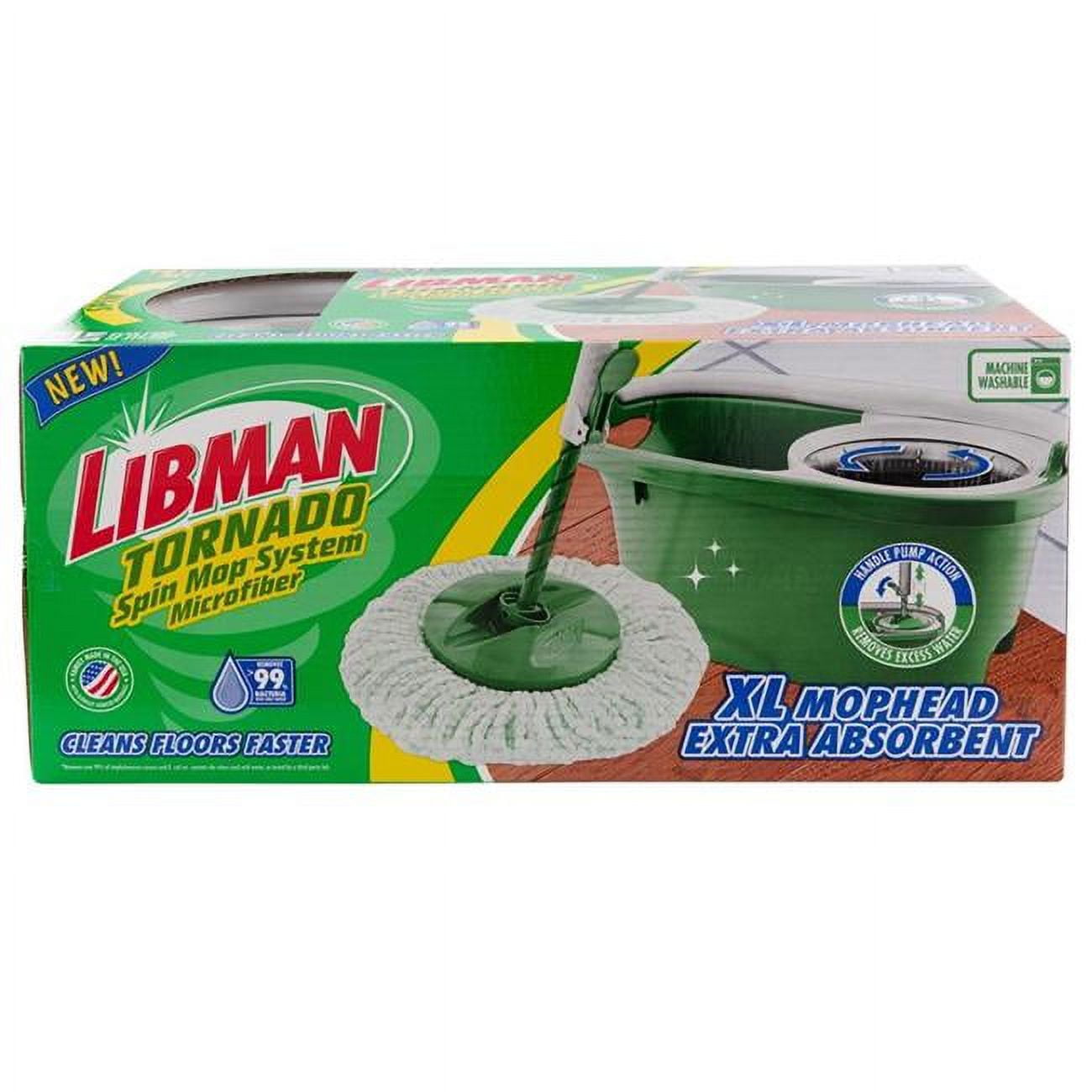 14 in. Tornado Spin Mop with Bucket, Green & White