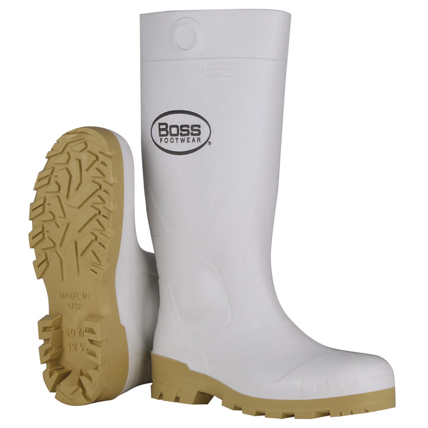 Picture of Boss 8074373 16 in. Waterproof Unisex PVC Boots&#44; White - Size 7 US - Set of 2