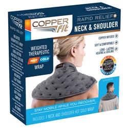 Picture of Copper Fit 6038959 Rapid Relief Weighted Hot & Cold Neck & Shoulder Wrap&#44; Black